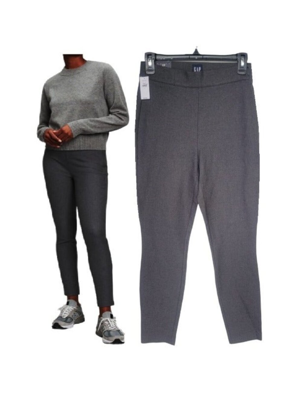 ❤️GAP Womens 8 Skinny Ponte Leggings Hi Rise Stretch Gray Elastic Dress Pant New